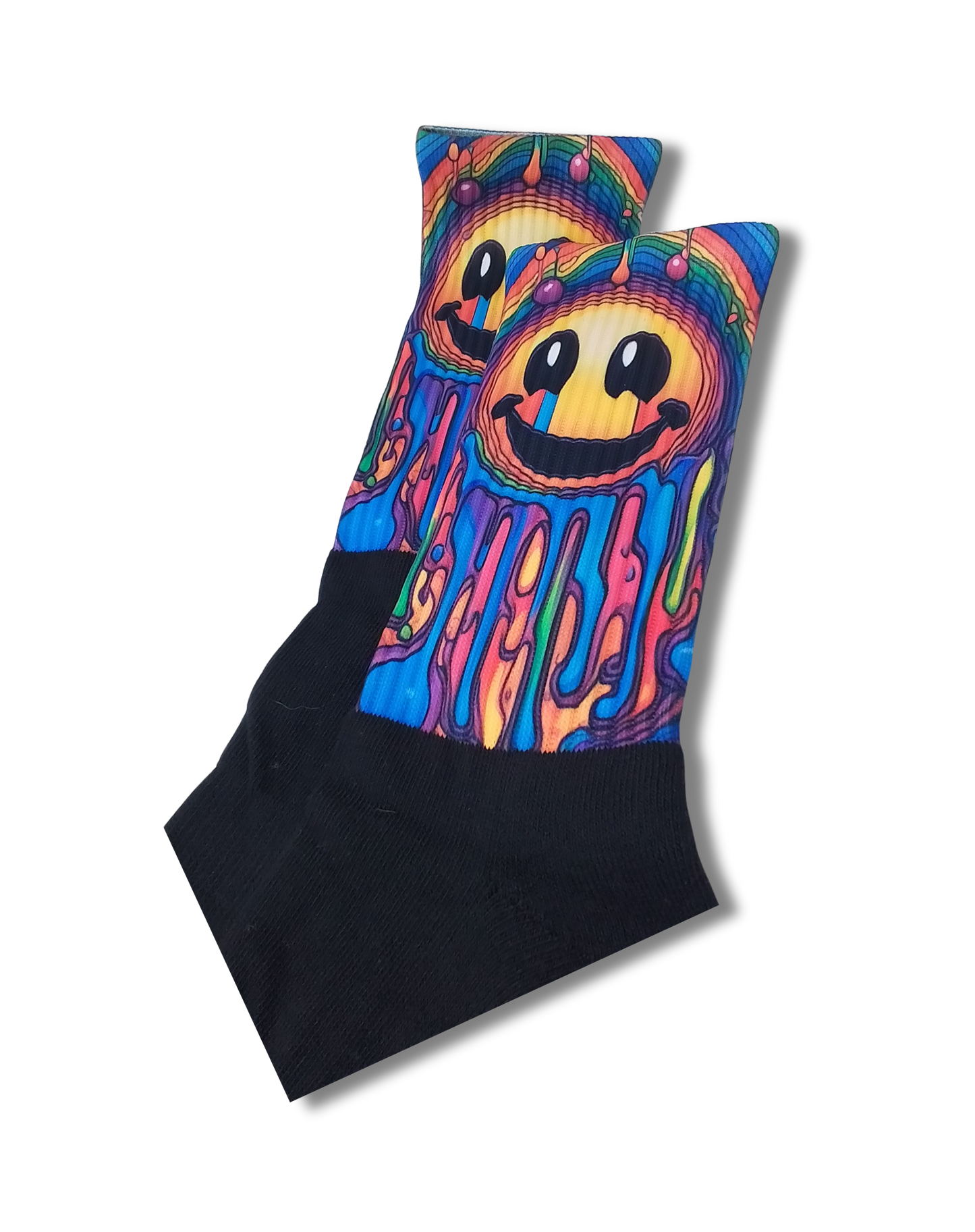 Disc Golf Socks Smiley Face Large