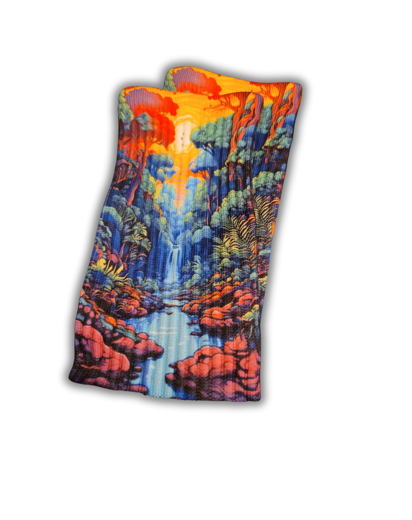 Disc Golf Socks Colorful Waterfall (L)