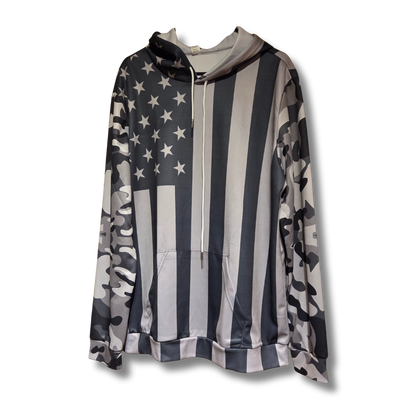 Grey Stars & Stripes Hoody