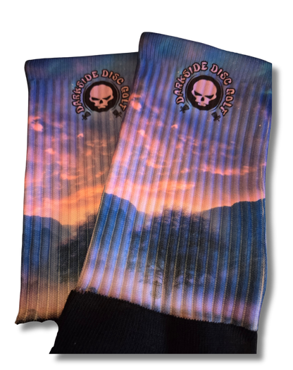 Disc Golf Sock Pink Mountain (L)