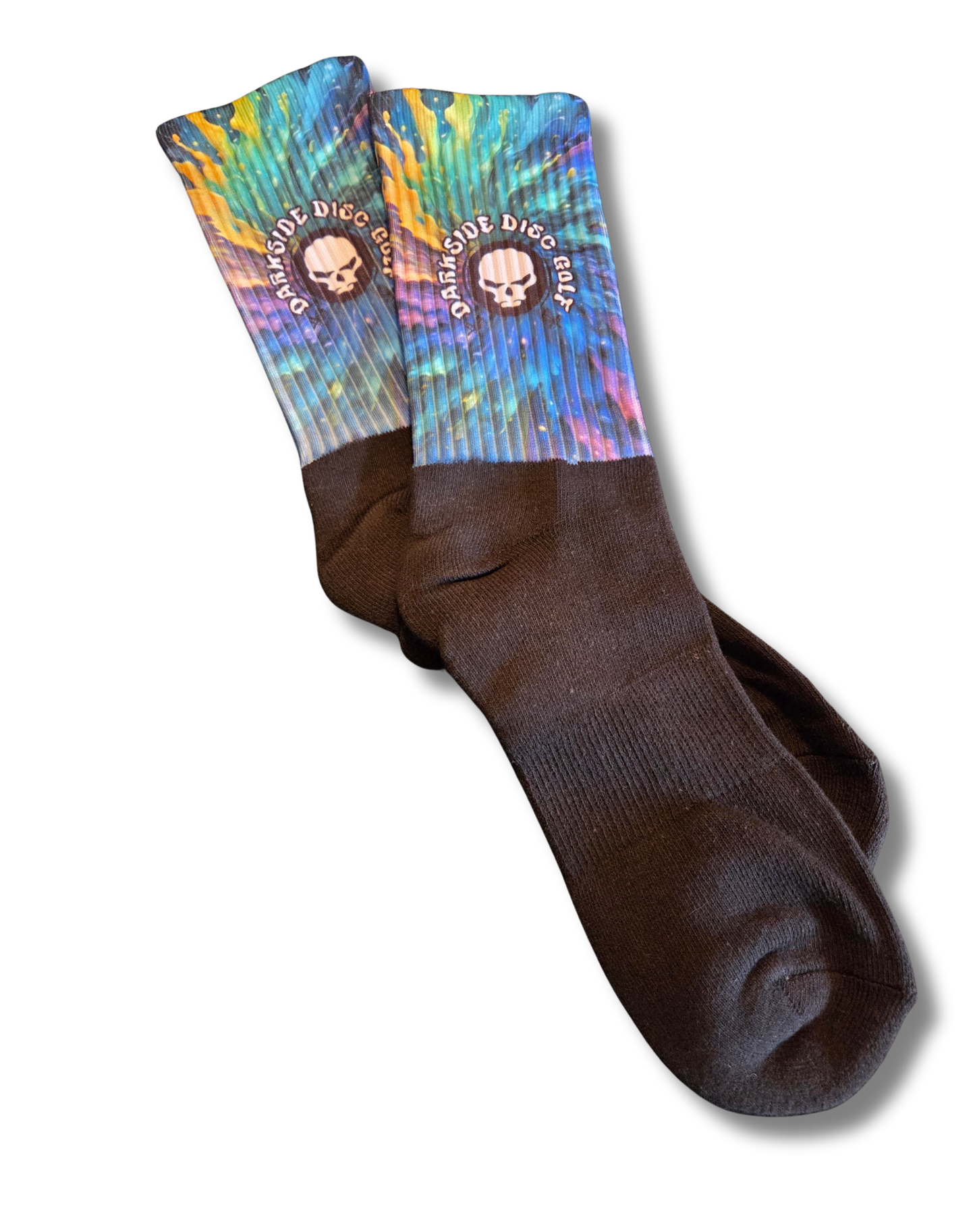 Disc Golf Sock Multi Color Paint Splash (L)