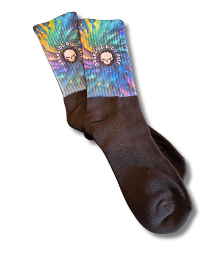 Disc Golf Sock Multi Color Paint Splash (L)